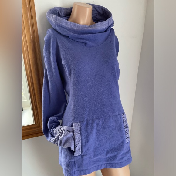 ⛄️ Sz10 fleece hoodie post run thumbholes pullover sweater kangaroo … - Picture 1 of 11